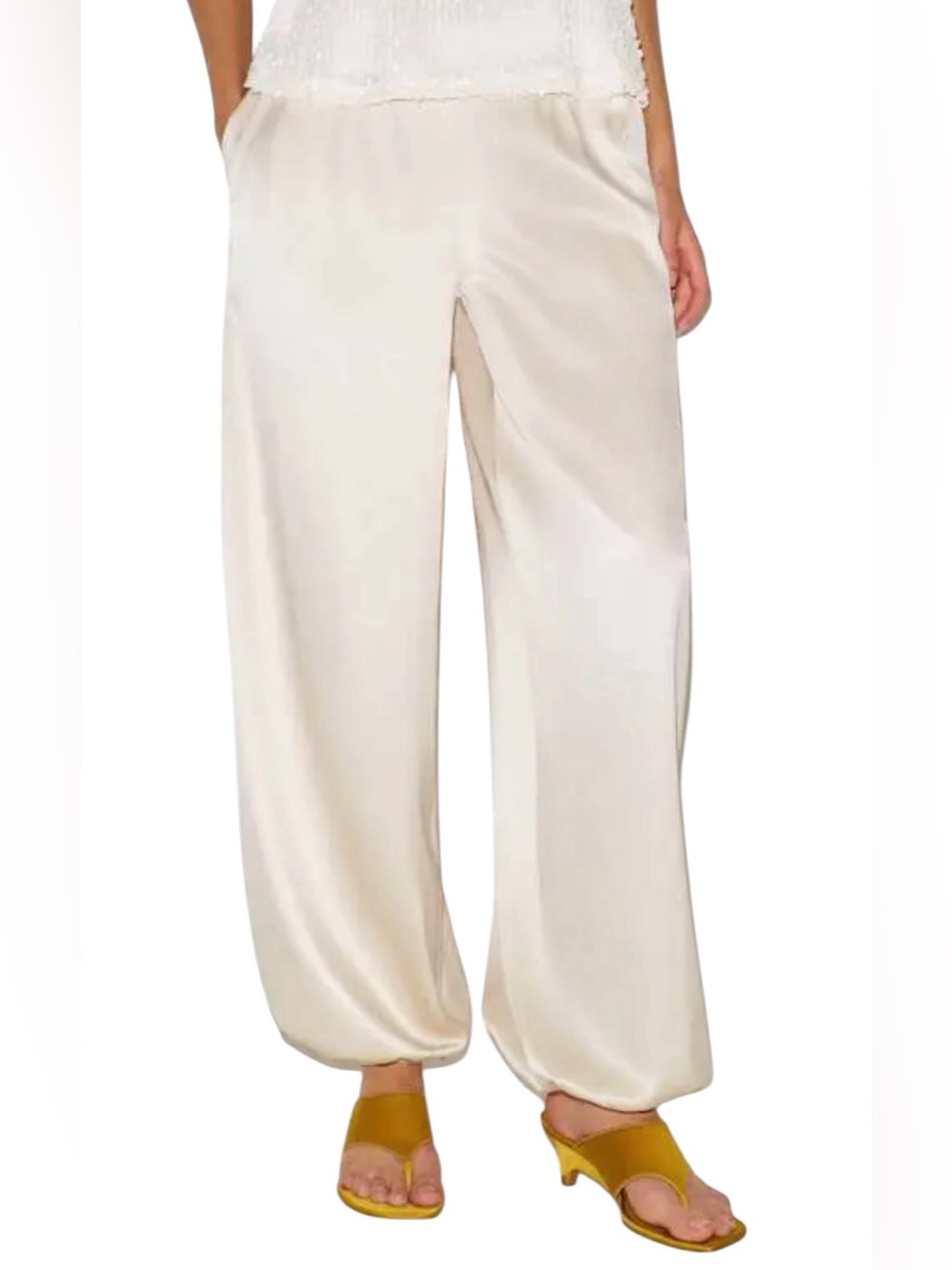Reformation The Aven Satin Pants.